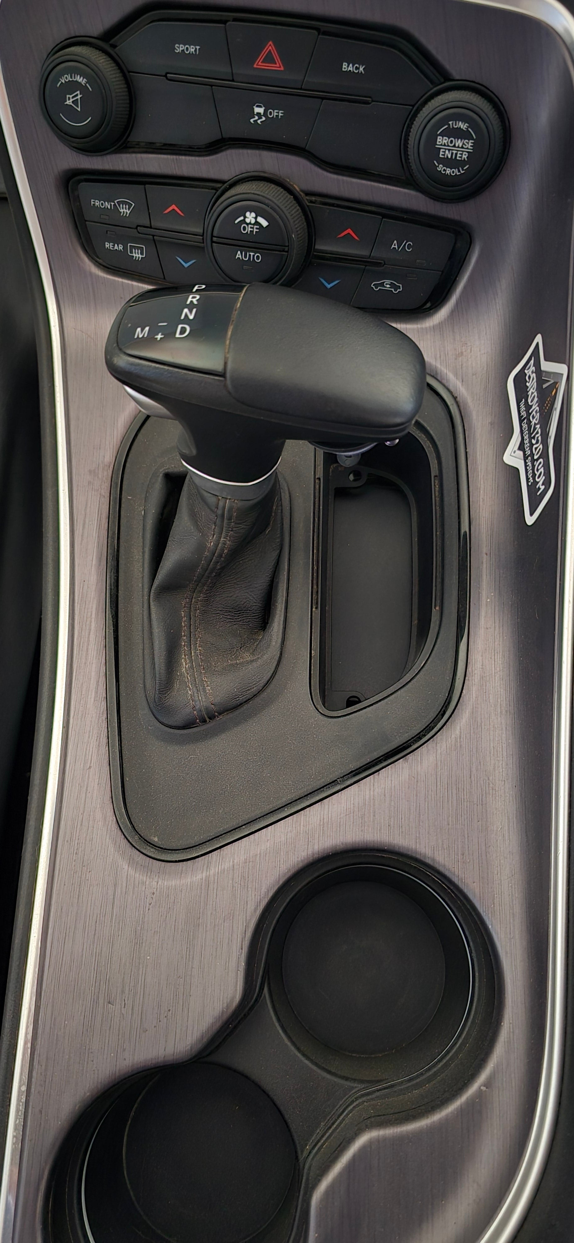 2015-2023 Dodge Challenger Steel Neutral Strap/Release Cover Plate - Laser Cut, Painted, Authentic
