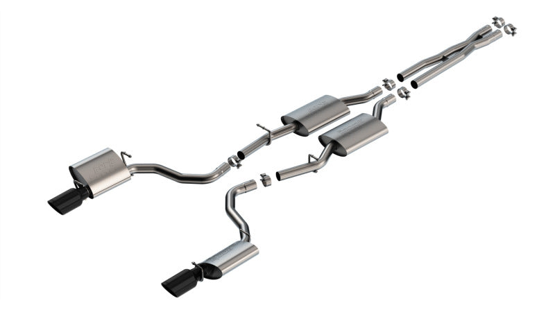 Borla 19-23 Dodge Charger GT 3.6L V6 RWD S-Type Catback Exhaust - Black Chrome Tips 140917BC