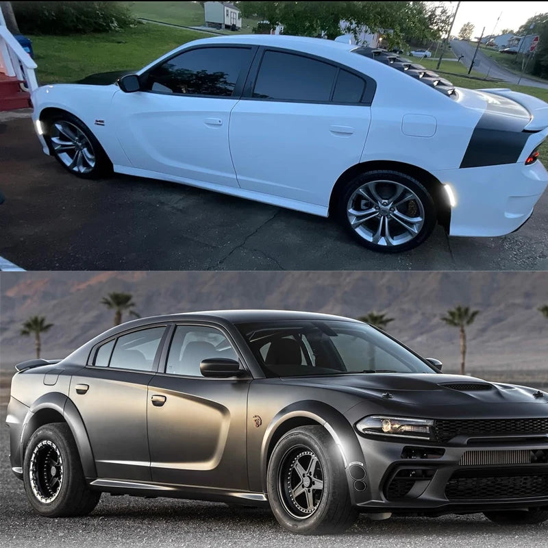 iJDM For Dodge Charger Front/Rear Bumper Side Marker Light Turn SignalLights/Driving Lights,Replace OEM Sidemarker Lamps 15-22