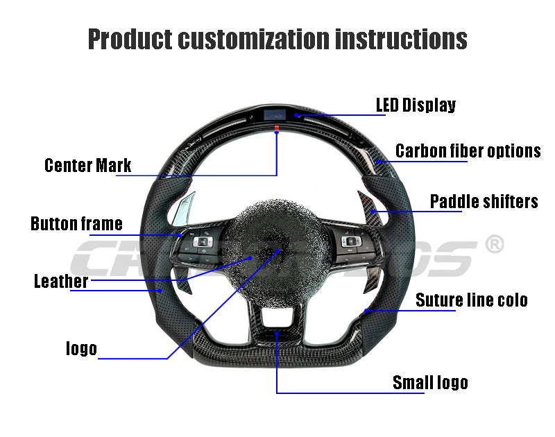 Forged Carbon Fiber Steering Wheel High-Quality D0dge Challenger Durango 300 Charger RT SRT Hellcat Compatible