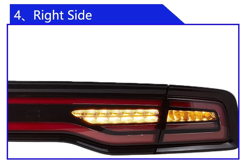 Car Taillights Assembly For Dodge Charger 2011-2014 LED Auto Back Lamps Upgrade Dynamic Flashing Signal Light Tools Accessories