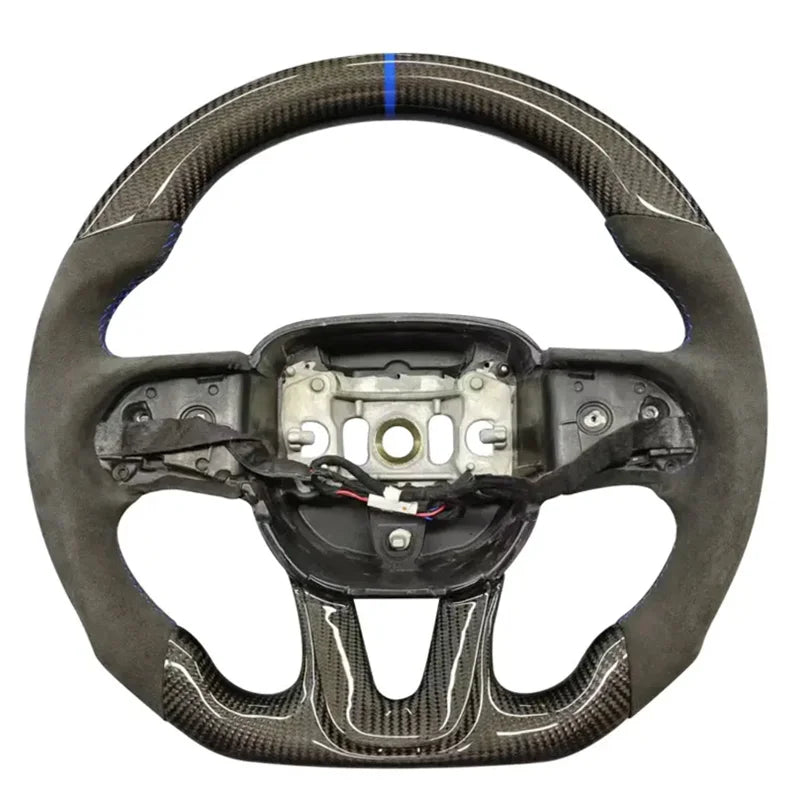 Real Carbon Fiber Fit For Dodge  2015-2020 Challenger Hellcat Charger Durango SRT Steering Wheel Car Steernig Wheel