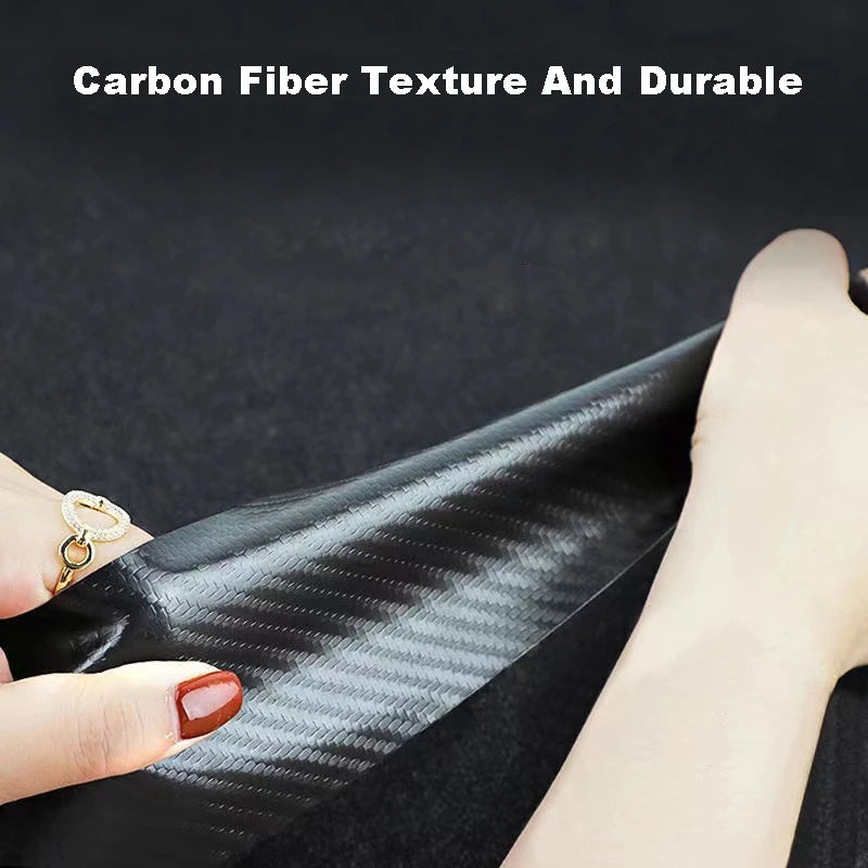 Carbon Fiber Car Door Sill Threshold Protector Auto Stickers Decals For DODGE CHARGER Logo Accessories
