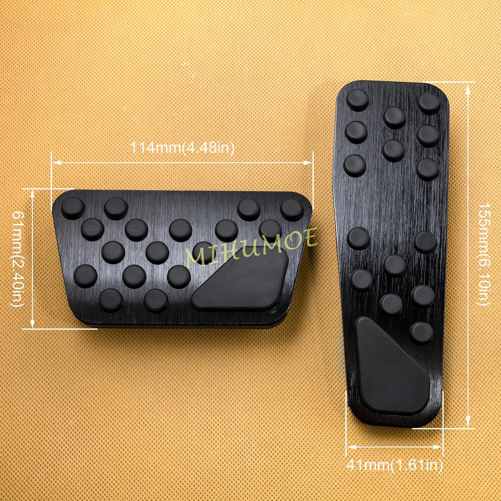 For 2011-2023 Dodge Challenger Charger Chrysler 300/300C Black Aluminium Alloy Foot Brake Gas Accelerator Pedal Pad Cover Set
