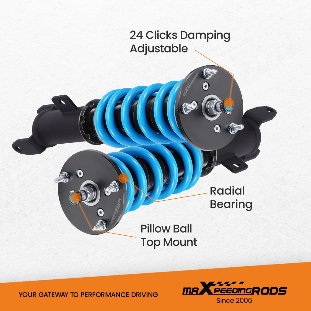 MaXpeedingrods 24 Click Damper Coilovers Shocks For Dodge Challenger Charger Chrysler 300 2011-2022 RWD