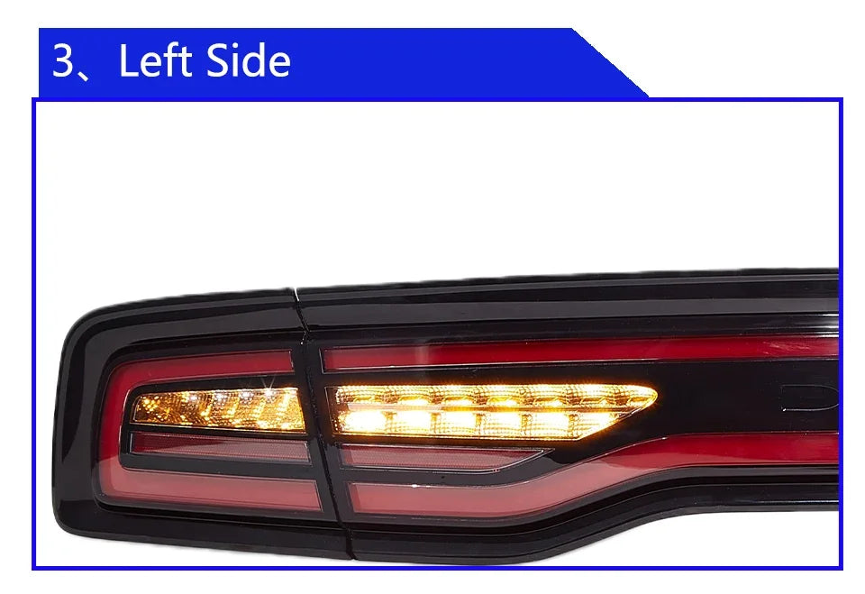 Car Taillights Assembly For Dodge Charger 2011-2014 LED Auto Back Lamps Upgrade Dynamic Flashing Signal Light Tools Accessories