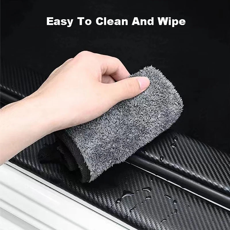 Carbon Fiber Car Door Sill Threshold Protector Auto Stickers Decals For DODGE CHARGER Logo Accessories