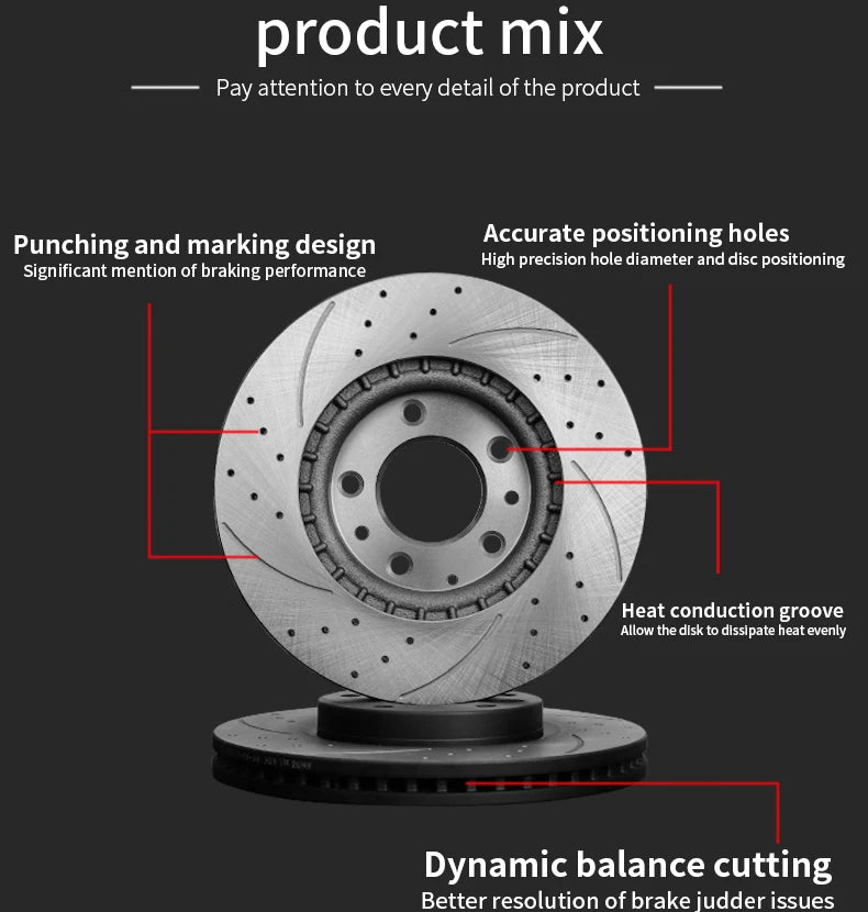 High-quality Resolve brake shaking car Brake Discs For Dodge Charger SRT8 Coronet D Series D2 Dakota Dart Daytona Diplomat