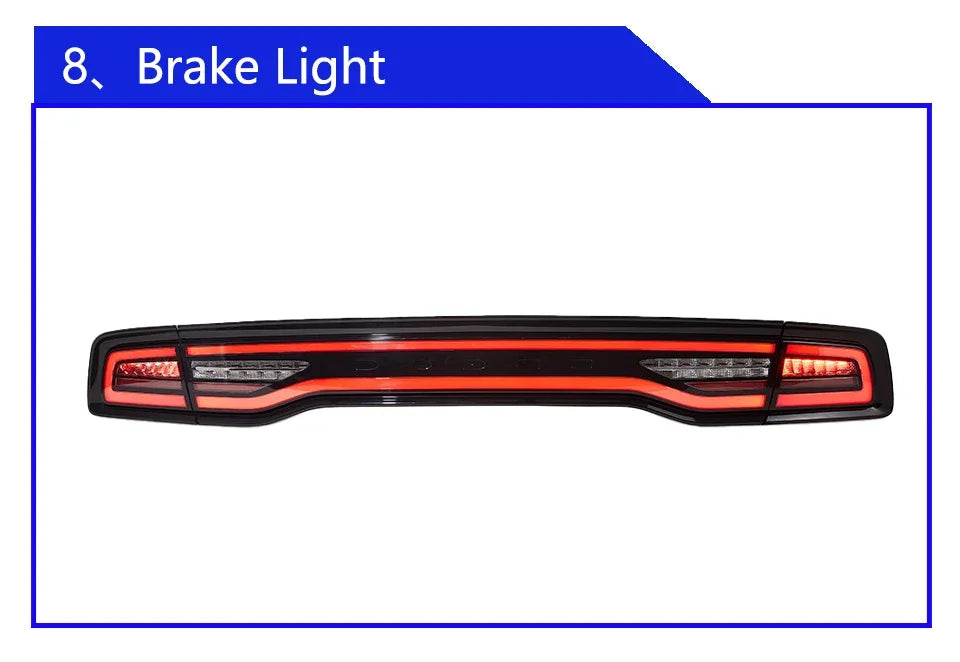 Car Taillights Assembly For Dodge Charger 2011-2014 LED Auto Back Lamps Upgrade Dynamic Flashing Signal Light Tools Accessories