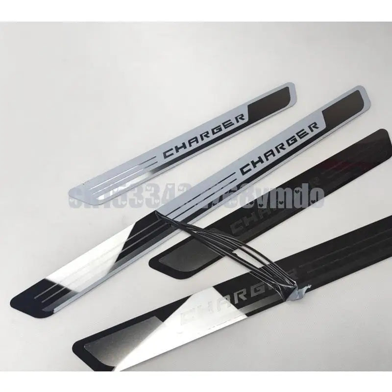 Car Styling For DODGE CHARGER 2011-2017 2018 2019 2020 2021 Door Sill Scuff Plate Sticker Threshold Pedal Bar Guards Accessories