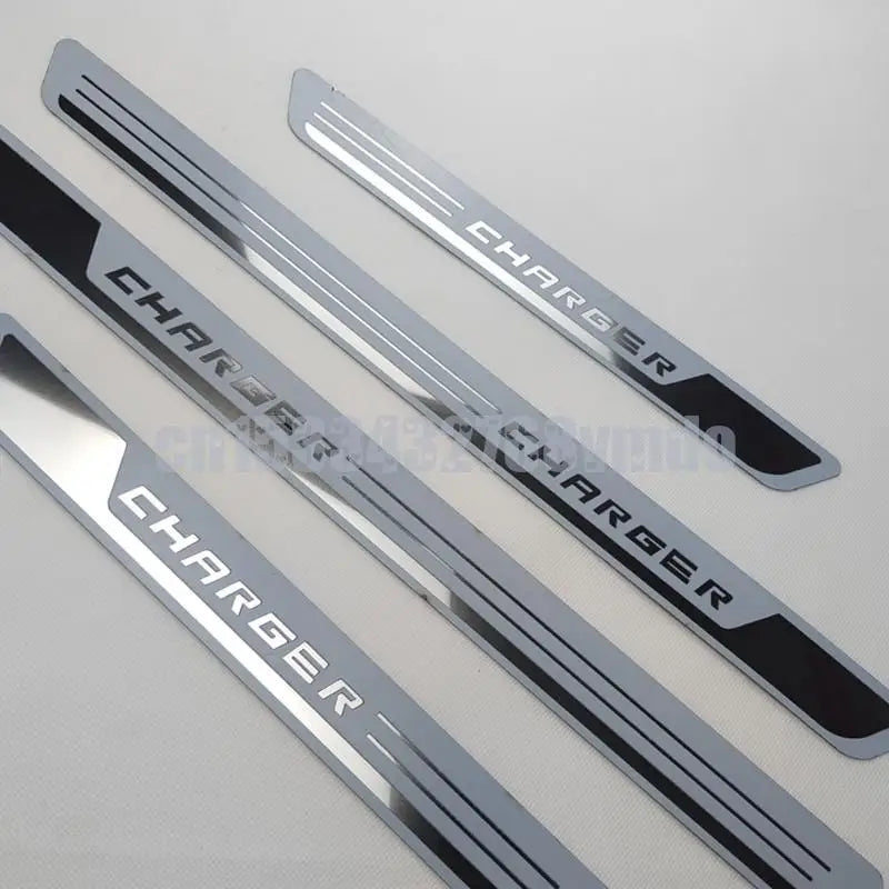 Car Styling For DODGE CHARGER 2011-2017 2018 2019 2020 2021 Door Sill Scuff Plate Sticker Threshold Pedal Bar Guards Accessories