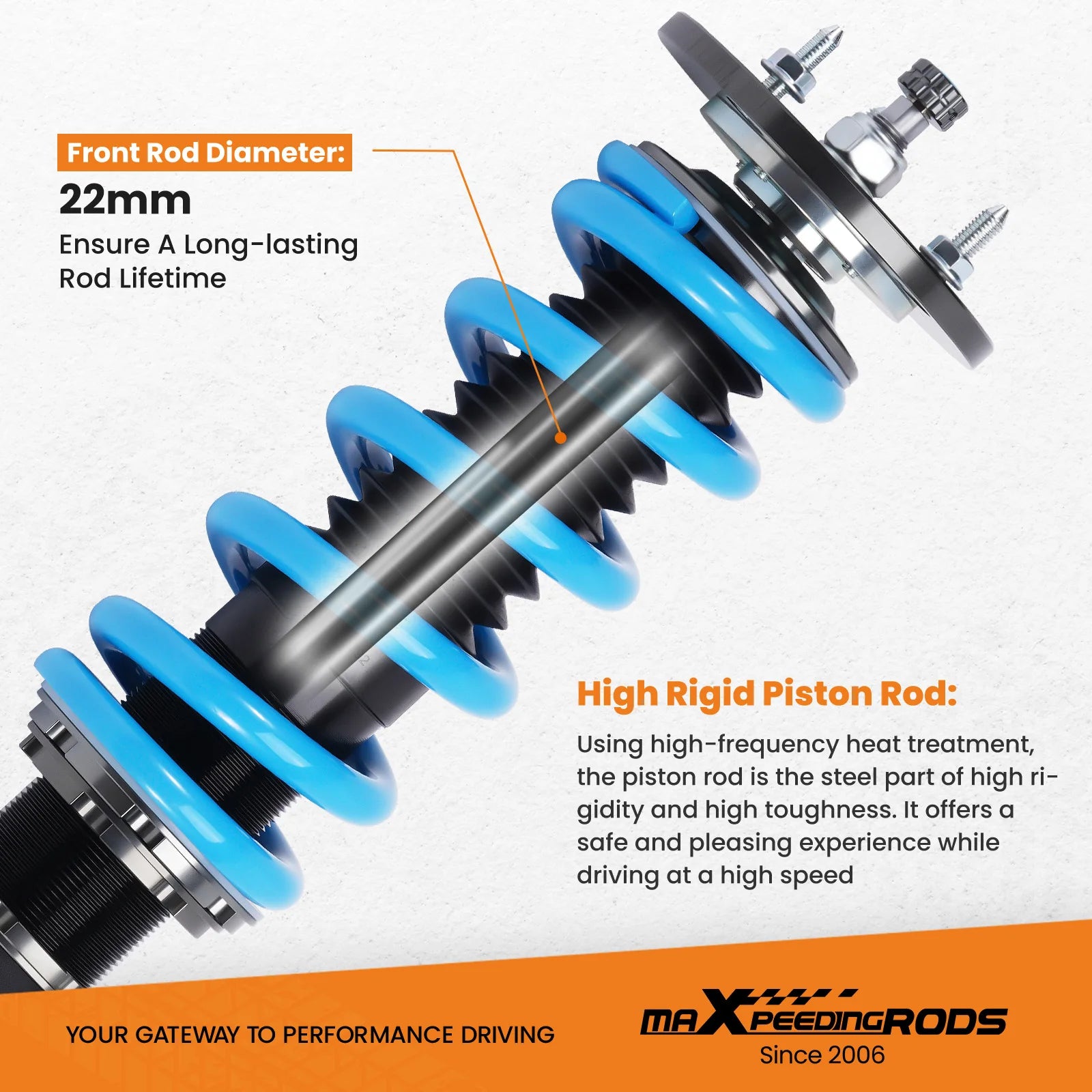 MaXpeedingrods 24 Click Damper Coilovers Shocks For Dodge Challenger Charger Chrysler 300 2011-2022 RWD
