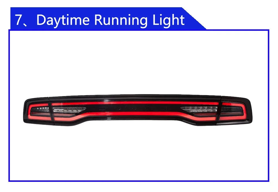 Car Taillights Assembly For Dodge Charger 2011-2014 LED Auto Back Lamps Upgrade Dynamic Flashing Signal Light Tools Accessories