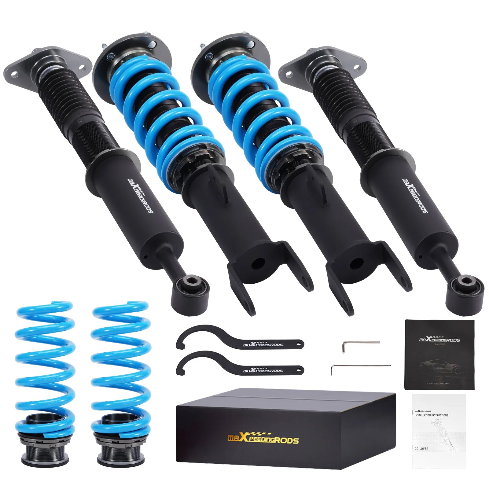 MaXpeedingrods 24 Click Damper Coilovers Shocks For Dodge Challenger Charger Chrysler 300 2011-2022 RWD