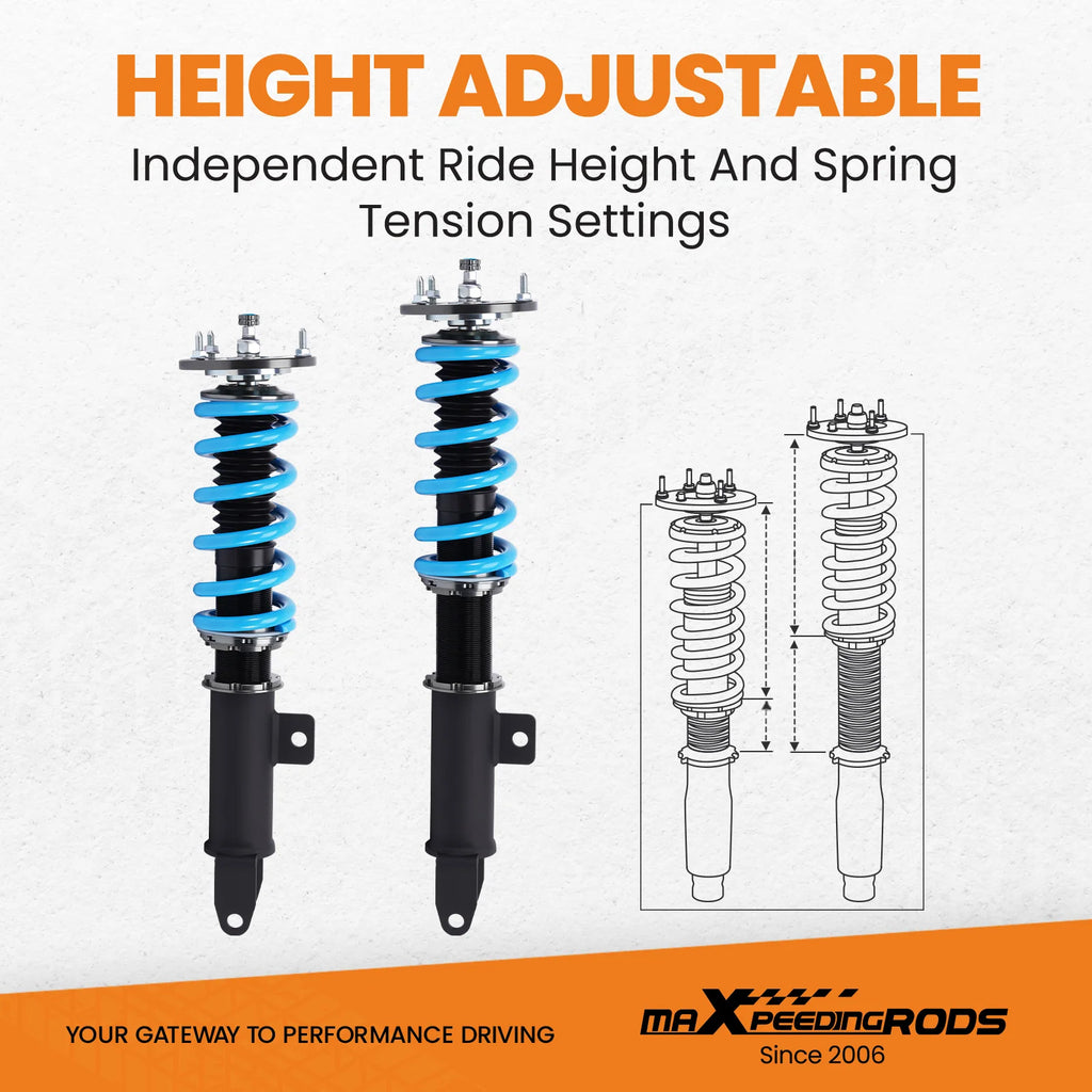 MaXpeedingrods 24 Click Damper Coilovers Shocks For Dodge Challenger Charger Chrysler 300 2011-2022 RWD