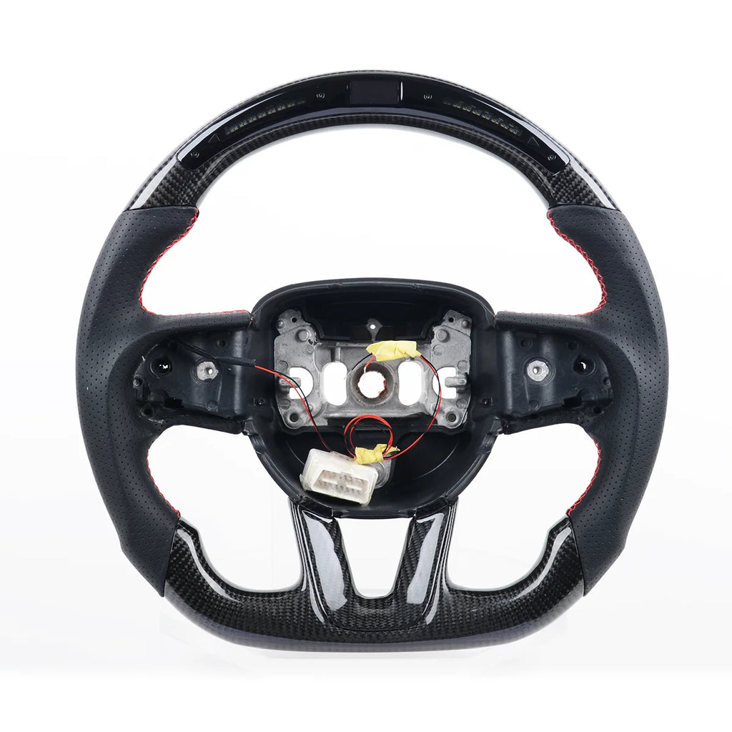 For Dodge Challenger Charger HELLCAT 2015 2016 2017 2018 2019 2020 2021 2022 Real Carbon Fiber Steering Wheel