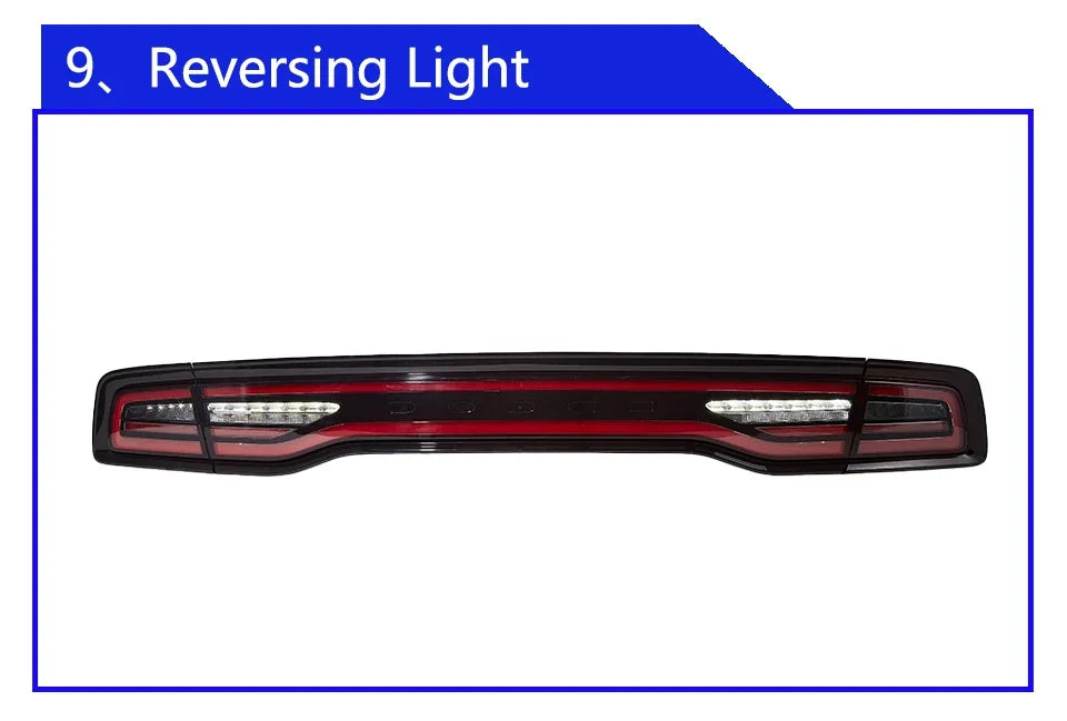 Car Taillights Assembly For Dodge Charger 2011-2014 LED Auto Back Lamps Upgrade Dynamic Flashing Signal Light Tools Accessories