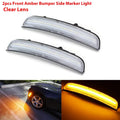 iJDM For Dodge Charger Front/Rear Bumper Side Marker Light Turn SignalLights/Driving Lights,Replace OEM Sidemarker Lamps 15-22