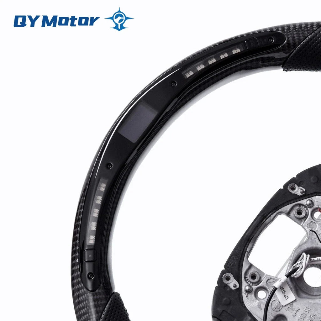 LED Carbon Fiber Steering Wheel For Dodge Challenger Charger Durango HELLCAT 2015-2020 Jeep Grand Cherokee SRT 2014-2020