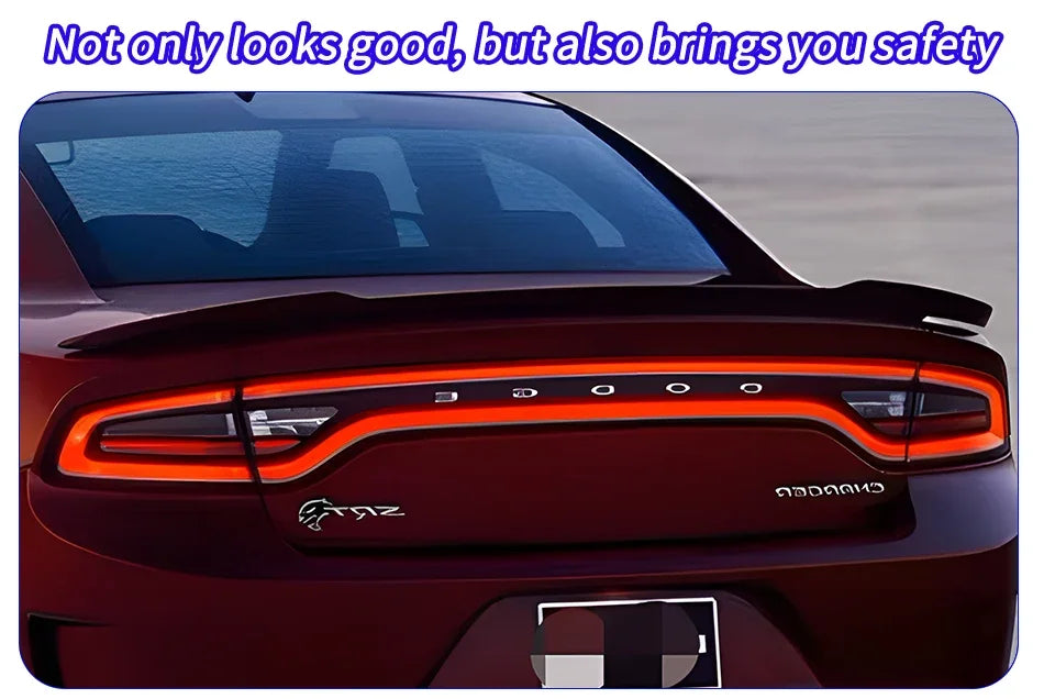 Car Taillights Assembly For Dodge Charger 2011-2014 LED Auto Back Lamps Upgrade Dynamic Flashing Signal Light Tools Accessories