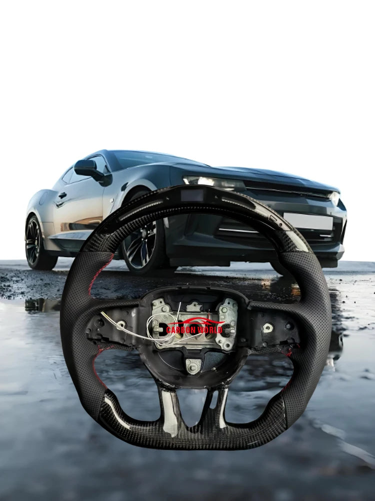 LED Factory Wholesale Steering Wheel Carbon Fiber Car Steering Wheel Suitable for Dodge Charger Steering Wheel 2014-2019