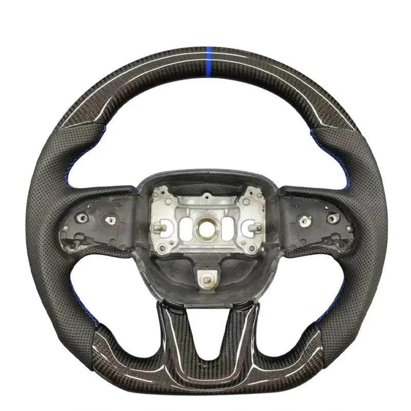 Real Carbon Fiber Fit For Dodge  2015-2020 Challenger Hellcat Charger Durango SRT Steering Wheel Car Steernig Wheel