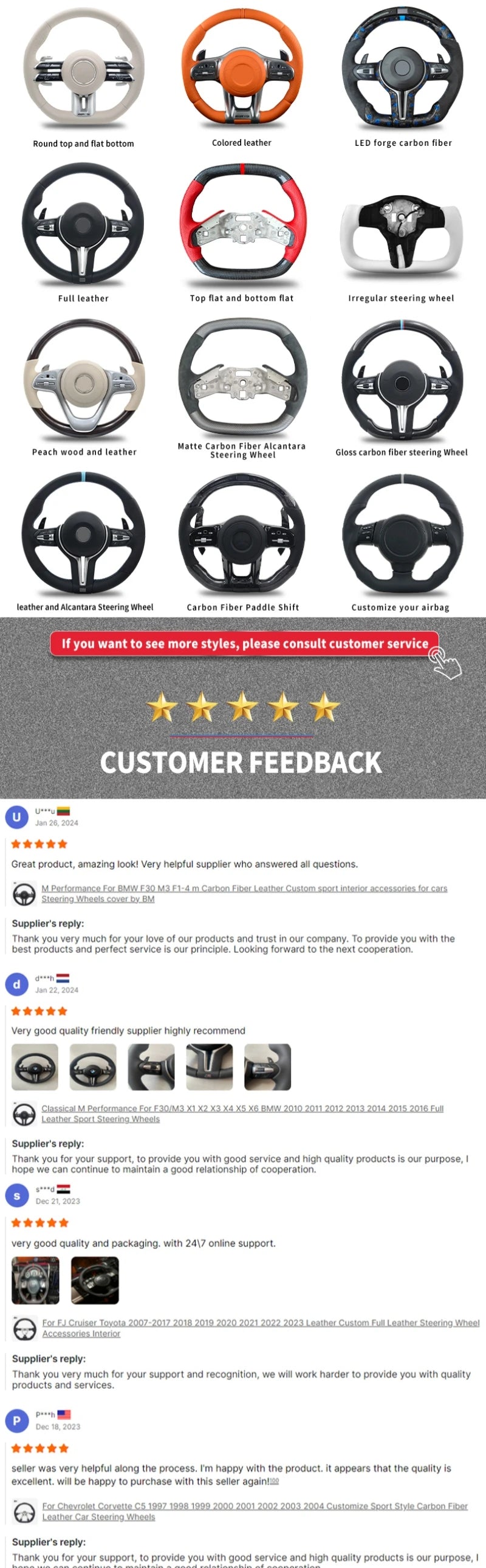 For Dodge Challenger Charger HELLCAT 2015 2016 2017 2018 2019 2020 2021 2022 Real Carbon Fiber Steering Wheel