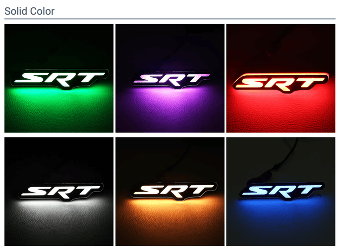 Dodge SRT RGBW Flow Series LED Badge Emblem Logo